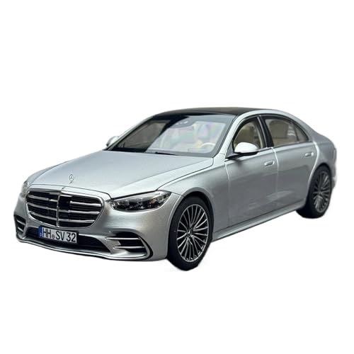 1 18 Für Benz S600 S-Klasse W223 2021 Legierung Auto Modell Luxus Auto Diecast Modell Auto Sammlerstücke Dekorationen Druckgussmodelle Motorfahrzeuge(Silber) von DUEVEL