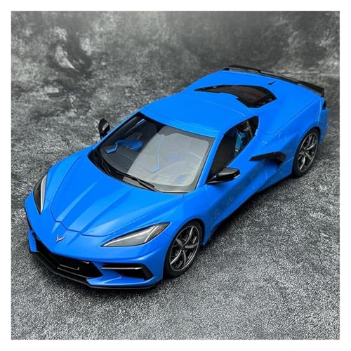 1 18 Für Chevrolet Corvette C8 Stingray Z51 Sportwagenmodell Maßstabmodell Statische Ornamente Druckgussmodelle Motorfahrzeuge(71281 Blue) von DUEVEL