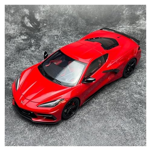 1 18 Für Chevrolet Corvette C8 Stingray Z51 Sportwagenmodell Maßstabmodell Statische Ornamente Druckgussmodelle Motorfahrzeuge(71282 Red) von DUEVEL