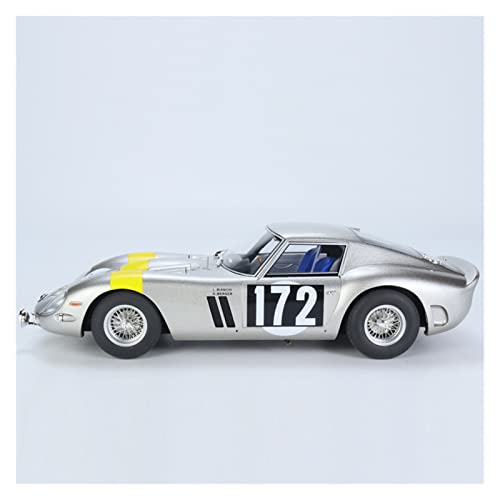 1 18 Für Ferrari 250 GTO Resin Diecast Racing Car Model Static Simulation High End Collectible Souvenir Druckgussmodelle Motorfahrzeuge(Silber) von DUEVEL