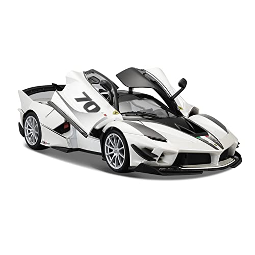 1 18 Für Ferrari FXXK Evo White Alloy Diecast Statisches Modellauto Ornament Männer Spielzeug Druckgussmodelle Motorfahrzeuge von DUEVEL