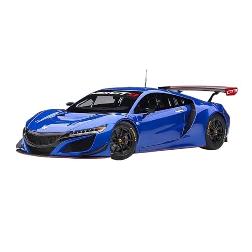 1 18 Für Honda NSX GT3 2018 Legierungs-Sportwagenmodell, Druckguss-Metall-Streckenrennen, Supersportwagen-Modellsammlungen Druckgussmodelle Motorfahrzeuge(Blau) von DUEVEL