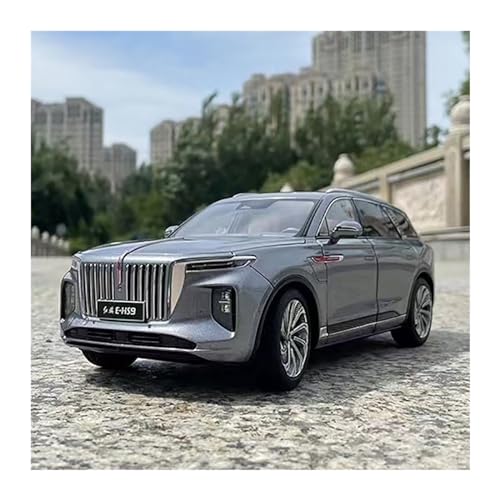 1 18 Für Hongqi E-HS9 Geländewagen SUV Legierung Druckguss Auto Modell Replik Auto Sammlerstück Spielzeug Druckgussmodelle Motorfahrzeuge(Grau) von DUEVEL