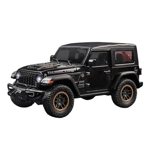 1 18 Für Jeep Wrangler Diecast Modell Auto Sound Und Licht Sammlung Hobby Dekoration Geschenk Druckgussmodelle Motorfahrzeuge(Schwarz) von DUEVEL