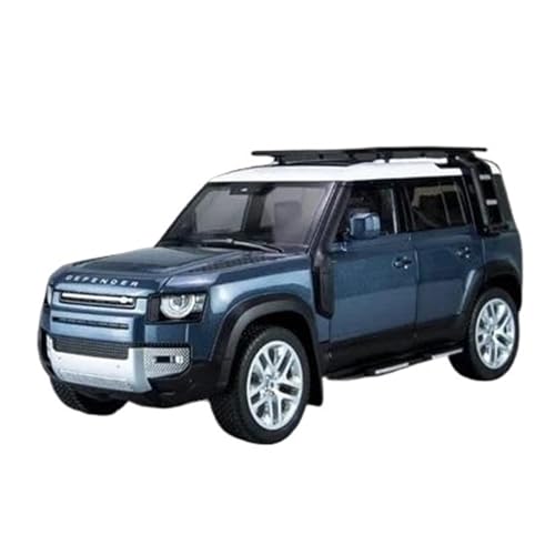 1 18 Für Land Rover Defender Simulation Modell Sound Und Licht Pull Back Spielzeug Auto Dekoration Geschenk Auto Modell Druckgussmodelle Motorfahrzeuge(Blue1) von DUEVEL