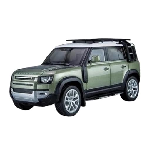 1 18 Für Land Rover Defender Simulation Modell Sound Und Licht Pull Back Spielzeug Auto Dekoration Geschenk Auto Modell Druckgussmodelle Motorfahrzeuge(Green2) von DUEVEL