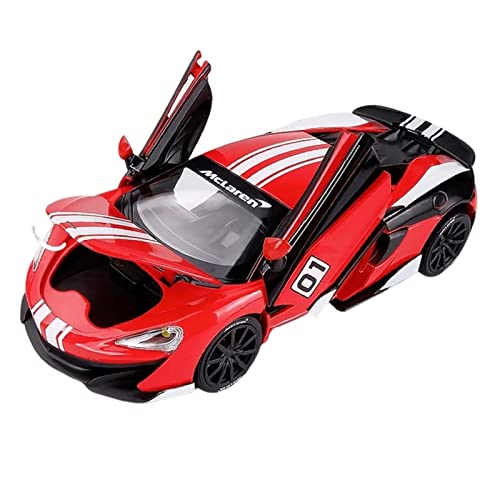 1 18 Für McLaren 600LT Rennwagen Legierungsmodell Simulation Sound Light Pull Back Collection Spielzeugfahrzeug Druckgussmodelle Motorfahrzeuge(B) von DUEVEL