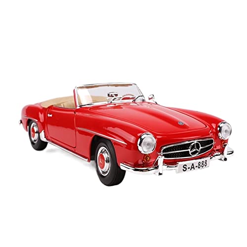 1 18 Für Mercedes-Benz 190sl Retro Rot Oldtimer Legierung Druckguss Modell Sammlung Display Geschenk Druckgussmodelle Motorfahrzeuge von DUEVEL