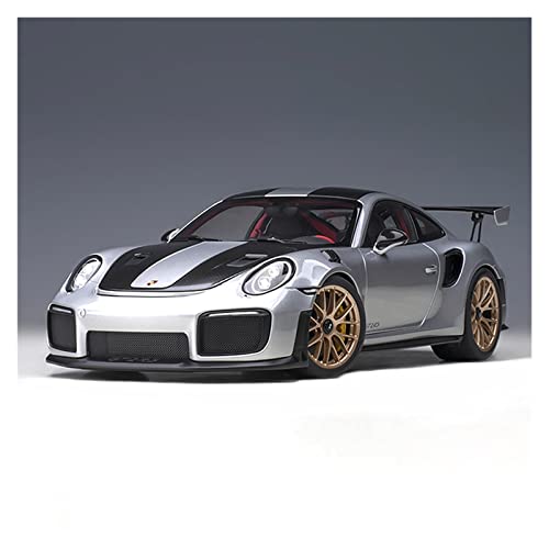 1 18 Für Porsche 911 GT2 RS Legierung Diecast Rennwagen Modell Simulation Fahrzeug Statisches Sammlerstück Souvenir Druckgussmodelle Motorfahrzeuge(Silber) von DUEVEL