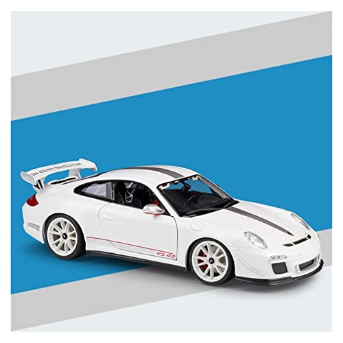 1 18 Für Porsche 911 GT3 RS 4.0 Legierung Sportwagenmodell Diecast Simulation Spielzeugfahrzeug Sammlerstück Ornament Druckgussmodelle Motorfahrzeuge(White) von DUEVEL