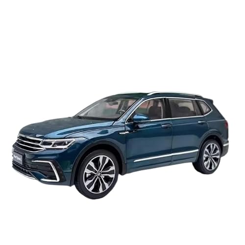 1 18 Für TIGUAN L 2022 SUV Geländewagen Legierung Simulation Auto Modell Sammlung Display Spielzeug Geschenke Souvenirs Druckgussmodelle Motorfahrzeuge(Blau) von DUEVEL