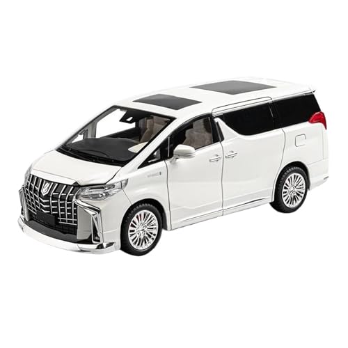 1 18 Für Toyota Alphard MPV Druckguss-Spielzeugautomodell Simulationsmaßstab Automodell Sound- Und Lichtornamente Druckgussmodelle Motorfahrzeuge(Weiß) von DUEVEL