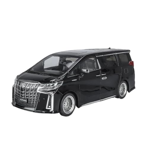 1 18 Für Toyota Alphard MPV Legierung Auto Diecast Metall Spielzeug Fahrzeuge Auto Modell Simulation Sound Und Licht Druckgussmodelle Motorfahrzeuge(Schwarz) von DUEVEL