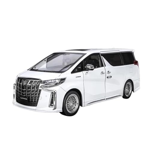 1 18 Für Toyota Alphard MPV Legierung Druckguss Nutzfahrzeug Modell Simulation Fahrzeug Sound Und Licht Druckgussmodelle Motorfahrzeuge(Schwarz) von DUEVEL