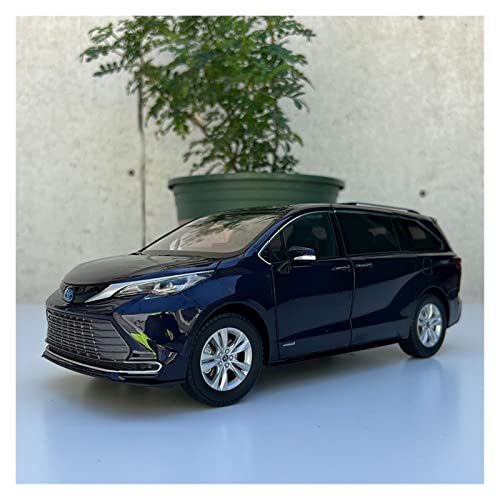 DUEVEL 1 18 Für Toyota Sienna 2021 Sapphire Blue Legierung Druckguss Statisches Modellauto Sammlungsgeschenk Druckgussmodelle Motorfahrzeuge von DUEVEL