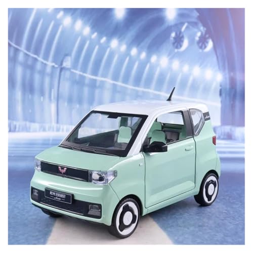 1 18 Für Wuling Macaron Mini Elektroauto Legierung Modell Simulation Fahrzeug Modell Sammlung Sound Und Licht Spielzeug Druckgussmodelle Motorfahrzeuge(Blau) von DUEVEL