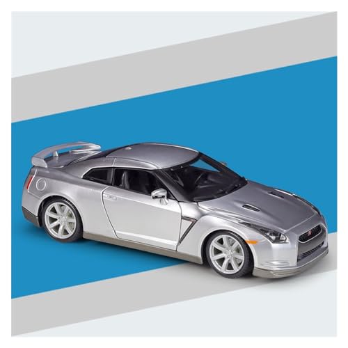 1 18 Simulation Legierungsdruckguss Für Nissan 2009 Nissan GT-R R35 Viertüriges Automodell Erwachsenensammlung Geschenkspielzeugauto Druckgussmodelle Motorfahrzeuge(Grau) von DUEVEL