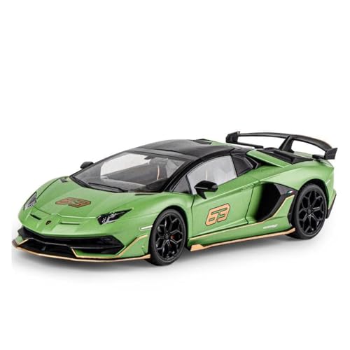 1 18 Simulationsmodellauto Für Aventadors SVJ 63 Sportwagenmodell Druckgussmodell Sound- Und Lichtornamente Druckgussmodelle Motorfahrzeuge(Grün) von DUEVEL