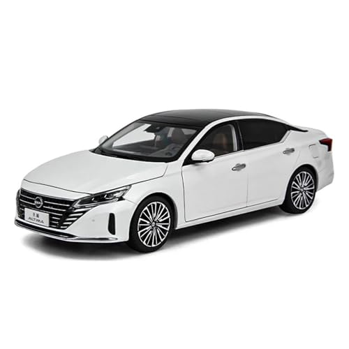 1 18 Skala Nissan Altima 2022 Metall Auto Modell Simulation Fahrzeug Sammeln Männer Geschenk Druckgussmodelle Motorfahrzeuge(Weiß) von DUEVEL