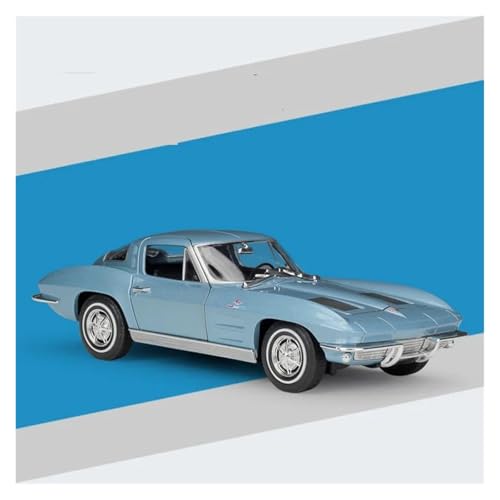 1 24 Für 1963 Chevrolet Corvette Maßstab Auto Modell Klassische Auto Fahrzeug Modell Desktop Ornamente Druckgussmodelle Motorfahrzeuge von DUEVEL