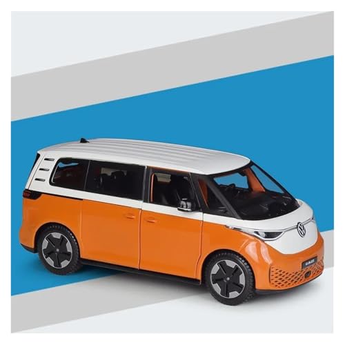 1 24 Für 2023 Volkswagen ID.Buzz Simulation Legierung Auto Modell Auto Modell Ornamente Sammlung Spielzeug Druckgussmodelle Motorfahrzeuge(Orange) von DUEVEL