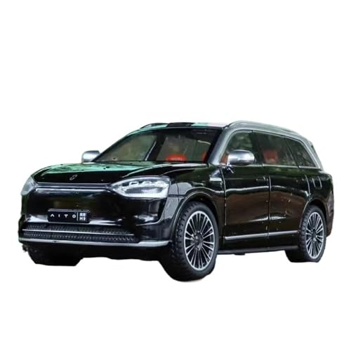 1 24 Für AITO M9 SUV Legierung Automodell Sound Und Licht Pull Back Kinderspielzeugsammlung Geburtstagsgeschenk Druckgussmodelle Motorfahrzeuge(Schwarz) von DUEVEL