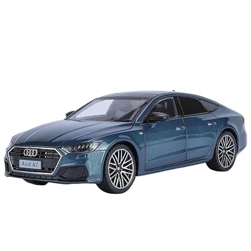 1 24 Für Audi A7 Legierung Auto Modell Maßstab Modell Mit Sound Und Licht Sammler Geschenk Druckgussmodelle Motorfahrzeuge(Blau) von DUEVEL