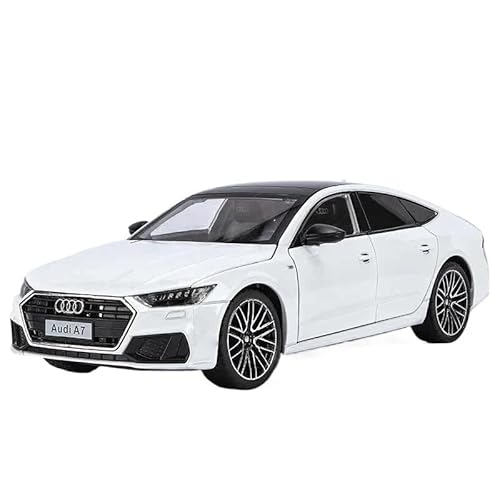 1 24 Für Audi A7 Legierung Auto Modell Maßstab Modell Mit Sound Und Licht Sammler Geschenk Druckgussmodelle Motorfahrzeuge(Weiß) von DUEVEL