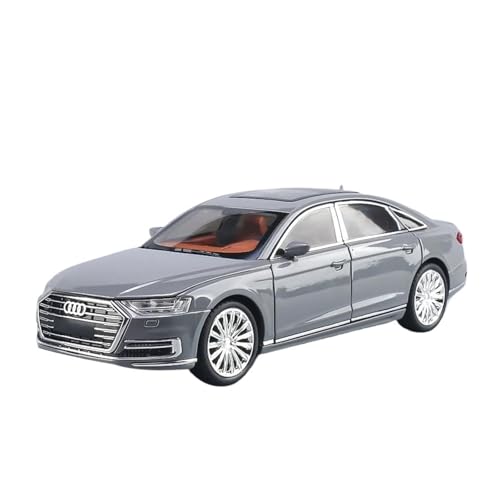 1 24 Für Audi A8 Legierung Druckguss Modell Auto Auto Skala Modell Sound Und Licht Spielzeug Druckgussmodelle Motorfahrzeuge(Gray) von DUEVEL