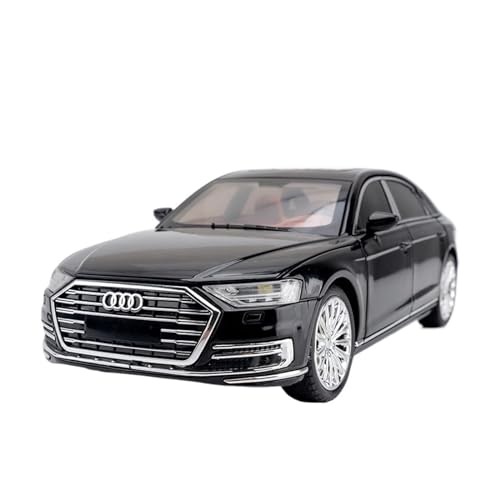 1 24 Für Audi A8 Legierung Modell Auto Miniatur Supercar Metall Fahrzeug Chidren Jungen Hot Toys Spielzeug Druckgussmodelle Motorfahrzeuge(Schwarz) von DUEVEL