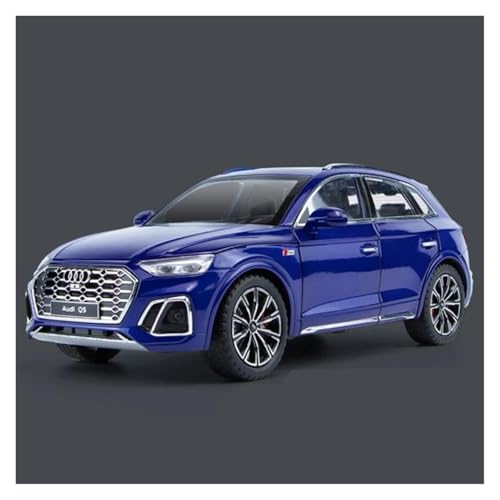 1 24 Für Audi Q5 SUV Automodell Metallautomodell Simulationsmodell Sound- Und Lichtsammlung Geschenk Druckgussmodelle Motorfahrzeuge(Blau) von DUEVEL