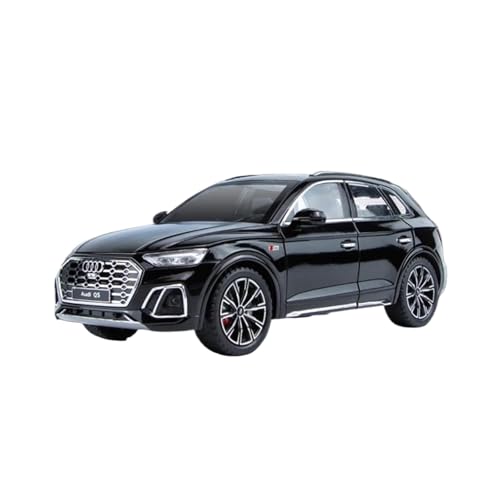 1 24 Für Audi Q5 SUV Druckguss Auto Legierung Auto Modell Metall Öffnende Spielzeug Simulation Sound Und Licht Geschenk Druckgussmodelle Motorfahrzeuge(Schwarz) von DUEVEL