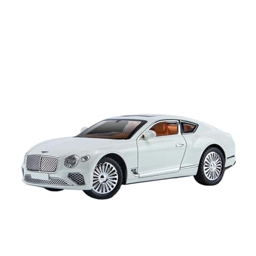 1 24 Für Bentley Continental GT Luxusautoserie Modellautosammlung Spielzeugauto Sound- Und Lichtornamente Druckgussmodelle Motorfahrzeuge(Weiß) von DUEVEL