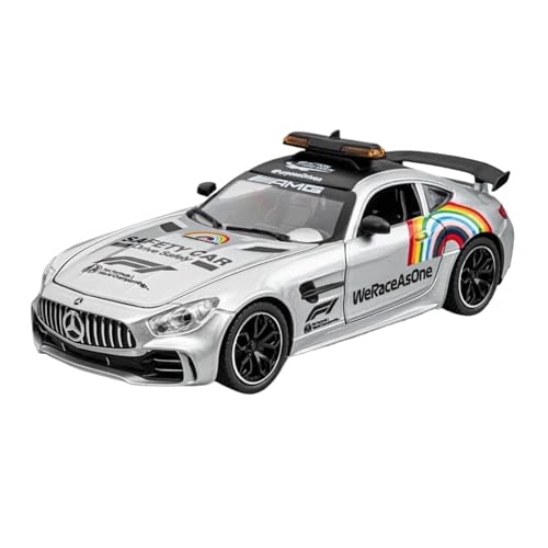 1 24 Für Benzs-GT GTR Legierung Sport Safety Car Modell Druckguss Metall Spielzeug Rennen Modell Sound Und Druckgussmodelle Motorfahrzeuge(Gray) von DUEVEL