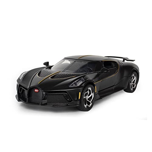 1 24 Für Bugatti La Voiture Noire Legierung Auto Metall Sammlung Modellauto Sound and Light Druckgussmodelle Motorfahrzeuge(Schwarz) von DUEVEL