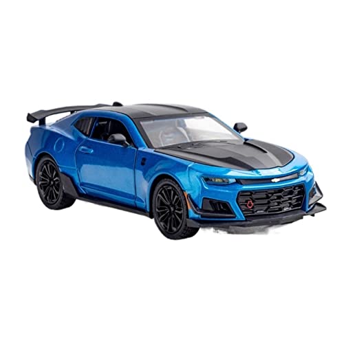 1 24 Für Camaro Sports Statisches, Sturzfestes, Langlebiges Metallmodell Druckgussmodelle Motorfahrzeuge(Blau) von DUEVEL