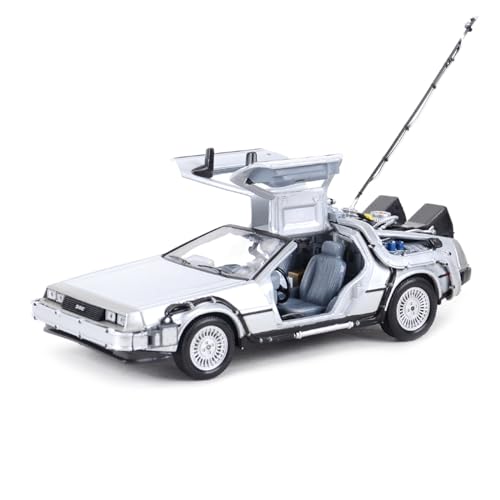 1 24 Für DMC-12 Delorean Time Machine Zurück In Die Zukunft Static Die-Cast Car Model Collection Druckgussmodelle Motorfahrzeuge(3) von DUEVEL