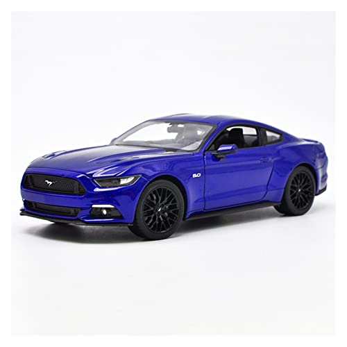 1 24 Für Ford Mustang GT 2015 Alloy Car Model Diecast Toy Vehicle High Simitation Cars Druckgussmodelle Motorfahrzeuge(Blau) von DUEVEL