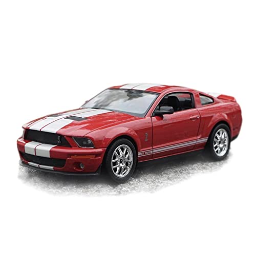 1 24 Für Ford Mustang Shelby GT500 Cobra 2007 Hohe Simulation Legierung Modell Kind Spielzeugauto Druckgussmodelle Motorfahrzeuge(Rot) von DUEVEL