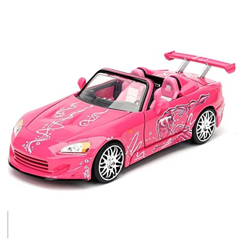 1 24 Für Honda S2000 Supercar Legierung Automodell Diecast Spielzeugfahrzeug Hohe Simitation Autos Druckgussmodelle Motorfahrzeuge(Rosa) von DUEVEL