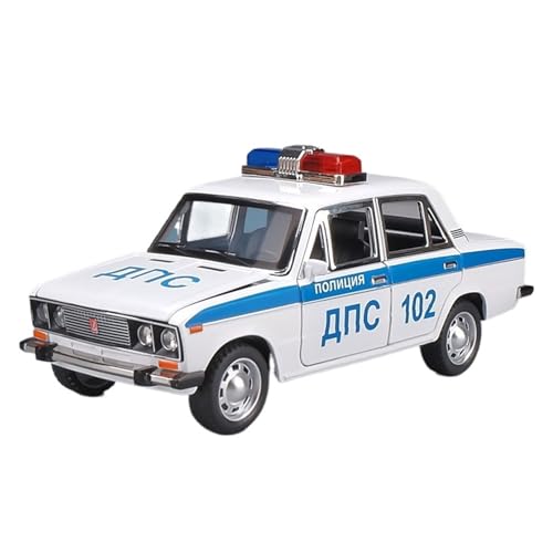 1 24 Für Lada NIVA Legierung Auto Modell Metall Spielzeug Polizei Fahrzeuge Auto Modell Sammlung Kinder Geschenk Druckgussmodelle Motorfahrzeuge(White 1) von DUEVEL