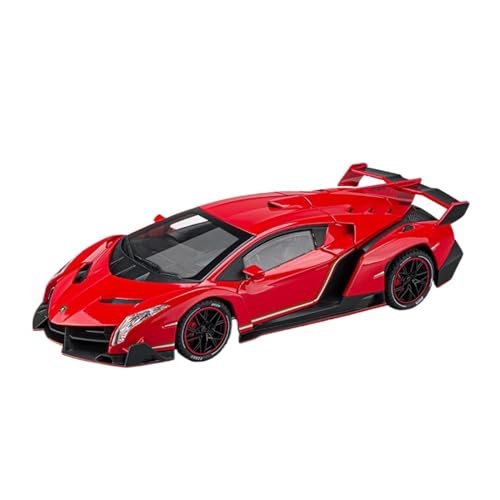 1 24 Für Lamborghinis Veneno Alloy Car Diecasts Toy Car Model Sound and Light Toys Collection Druckgussmodelle Motorfahrzeuge(Rot) von DUEVEL