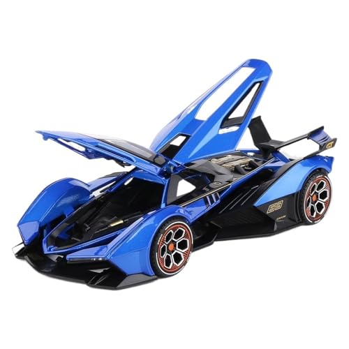 1 24 Für Lambos V12 GT Legierung Modell Auto Miniatur Supercar Metall Fahrzeug Chidren Jungen Hot Toys Druckgussmodelle Motorfahrzeuge(Blau) von DUEVEL