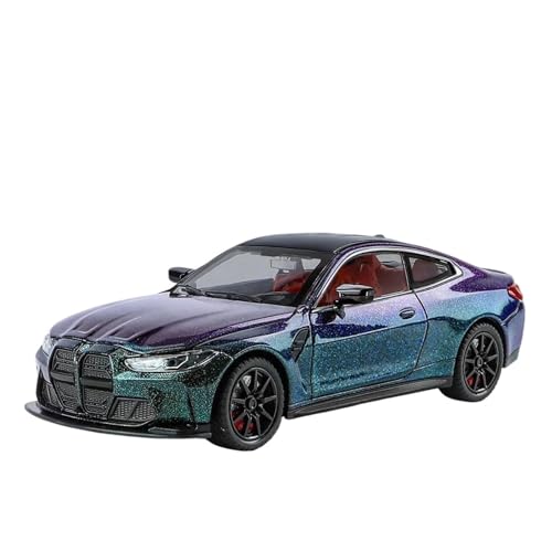 1 24 Für M4 G82 Coupe Legierung Sportwagen Modell Rennfahrzeug Modell Simulation Sound Und Licht Spielzeug Druckgussmodelle Motorfahrzeuge(Purple) von DUEVEL