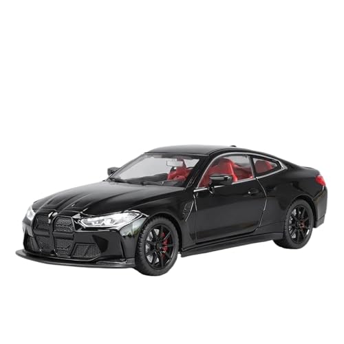 1 24 Für M4 G82 Coupe Legierung Sportwagen Modell Rennfahrzeug Modell Simulation Sound Und Licht Spielzeug Druckgussmodelle Motorfahrzeuge(Schwarz) von DUEVEL