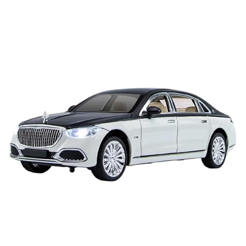 1 24 Für Maybach S680 Legierung Auto Modell Auto Spielzeug Simulation Sammlung Auto Modell Mit Sound Und Licht Druckgussmodelle Motorfahrzeuge(Weiß) von DUEVEL