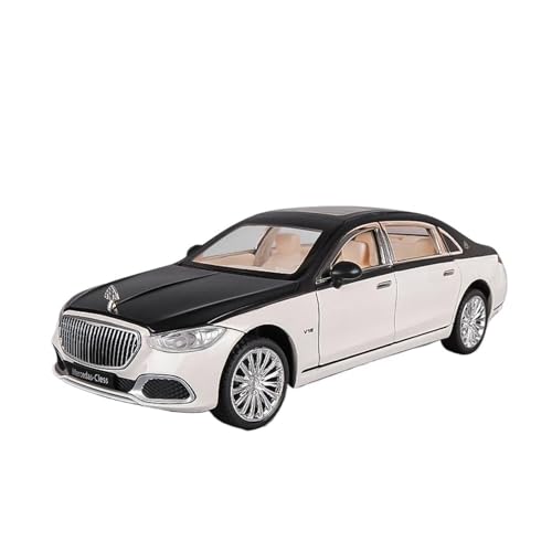 1 24 Für Maybach S680 Legierung Druckguss Metall Spielzeug Auto Modell Sound Und Licht Miniatur Spielzeug Druckgussmodelle Motorfahrzeuge(Rot) von DUEVEL