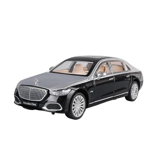 1 24 Für Maybach S680 Legierung Druckguss Metall Spielzeug Auto Modell Sound Und Licht Miniatur Spielzeug Druckgussmodelle Motorfahrzeuge(Schwarz) von DUEVEL