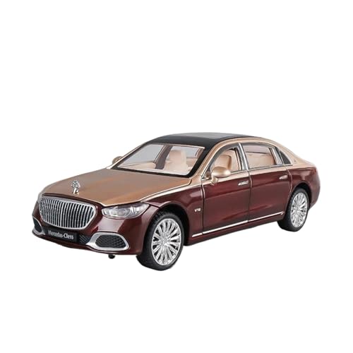 1 24 Für Maybach S680 Legierung Druckguss Metall Spielzeug Auto Modell Sound Und Licht Miniatur Spielzeug Druckgussmodelle Motorfahrzeuge(Weiß) von DUEVEL