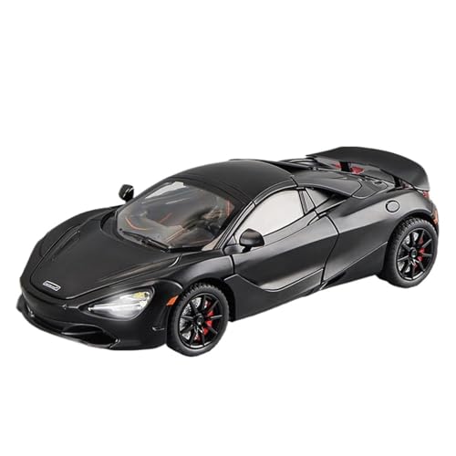 1 24 Für McLaren 720S Legierung Modellauto Miniatur Supercar Metall Fahrzeug Kinder Jungen Hot Toys Druckgussmodelle Motorfahrzeuge(Schwarz) von DUEVEL